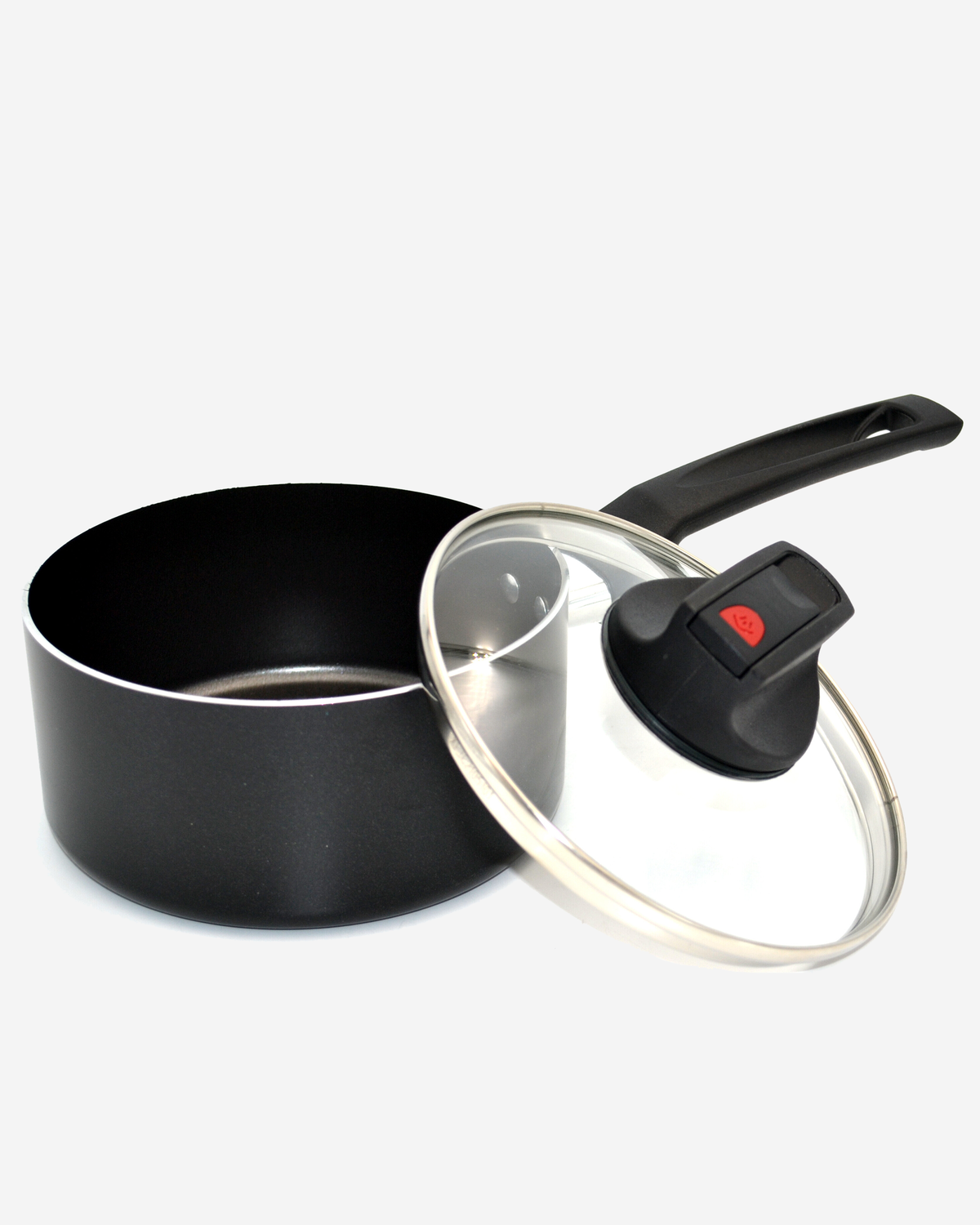 Prestige Safecook Saucepan 16cm Black Glass Lid