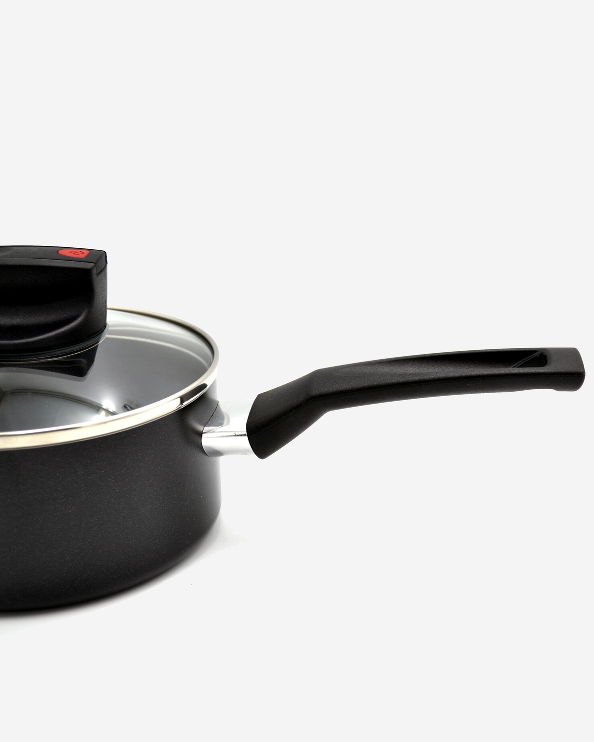 Prestige Safecook Saucepan 18cm Black Glass Lid
