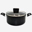 Prestige Cast Iron Sizzler Pan 26cm Pre-Seasoned Black Wooden Base