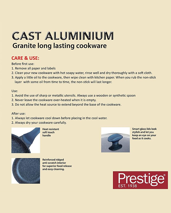 طقم جرانيت برستيج 7 قطع أزرق