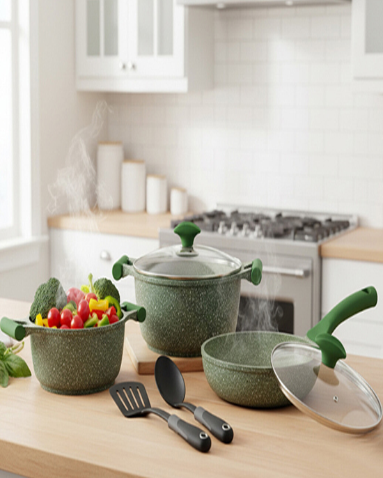 طقم جرانيت برستيج 7 قطع أزرق