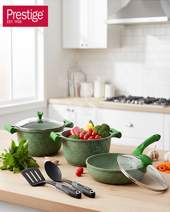 طقم جرانيت برستيج 7 قطع أزرق