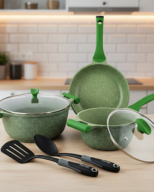 طقم جرانيت بريستيج 7 قطع أخضر