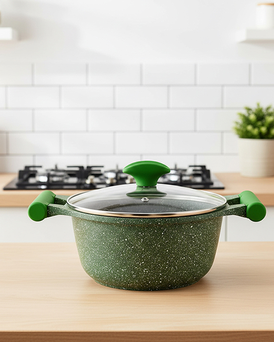 طقم جرانيت بريستيج 7 قطع أخضر