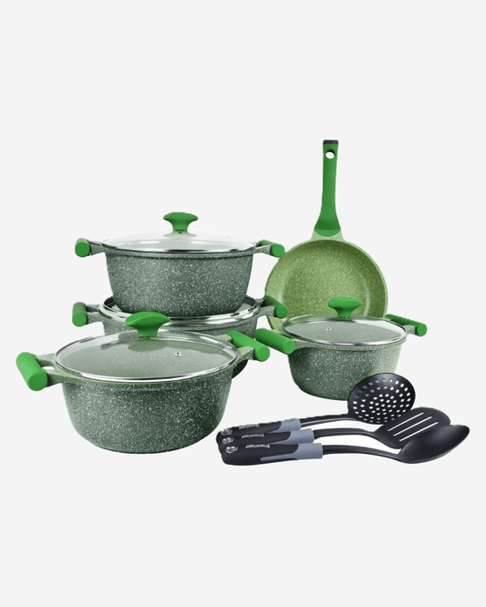 طقم جرانيت بريستيج أخضر مكون من 12 قطعة