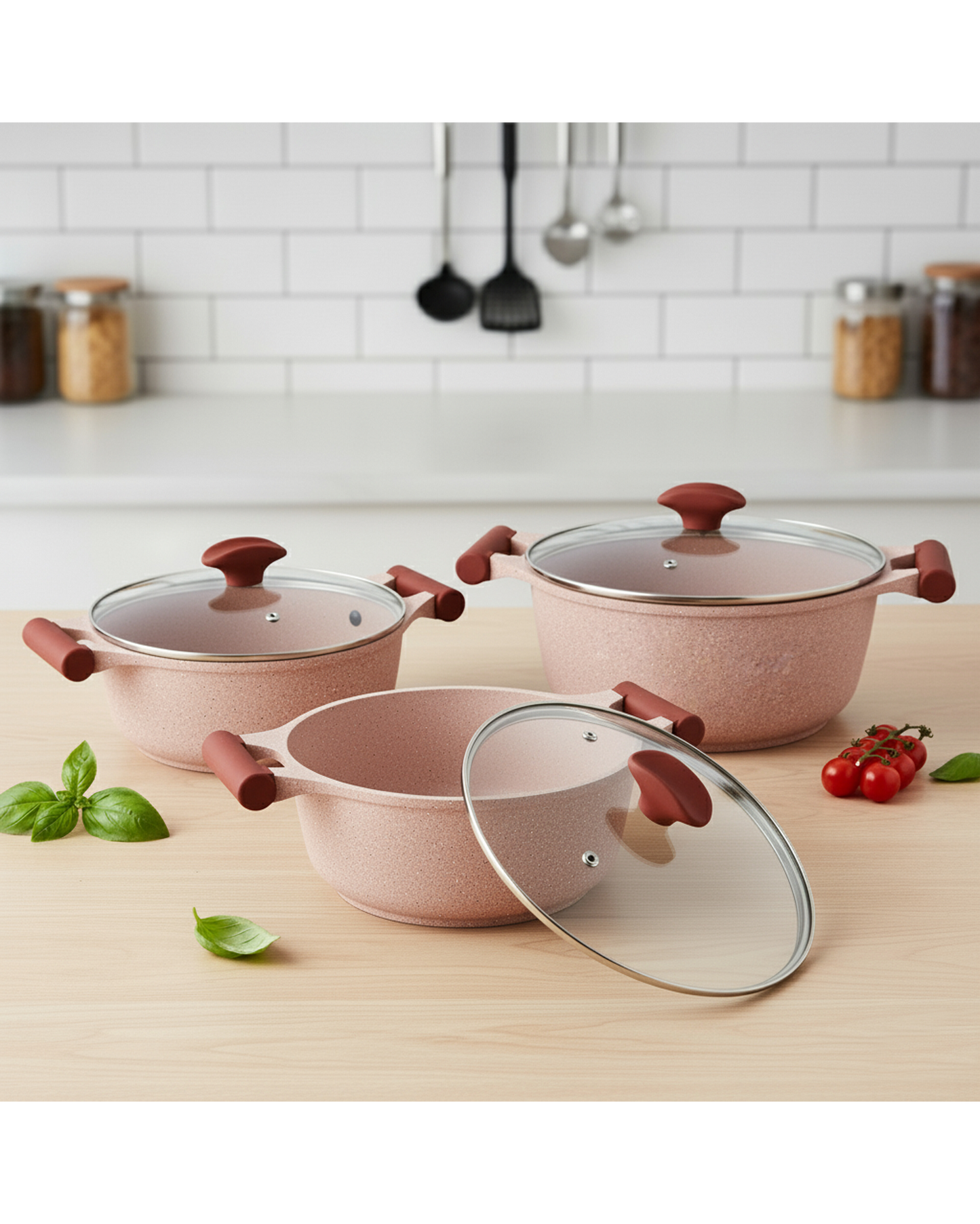 طقم جرانيت بريستيج أخضر مكون من 12 قطعة