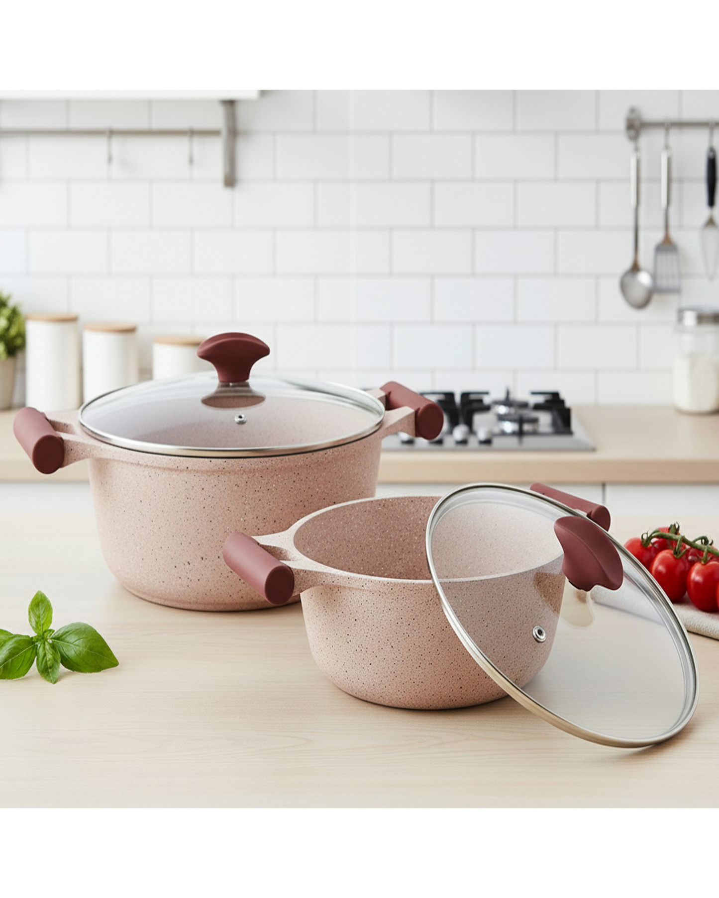 طقم جرانيت بريستيج أخضر مكون من 12 قطعة