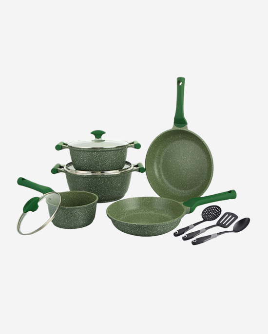 طقم جرانيت بريستيج 11 قطعة أخضر