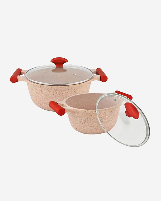 طقم جرانيت برستيج 9 قطع وردي