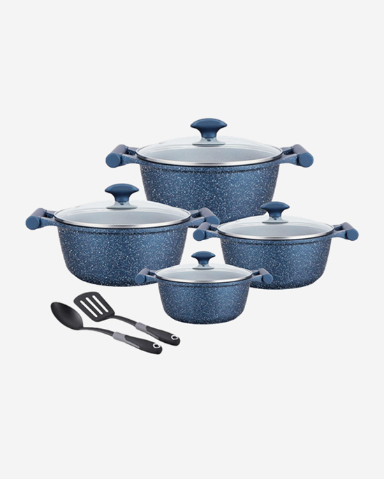 طقم جرانيت بريستيج 10 قطع أزرق