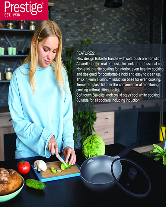 مقلاة شواء بريستيج كاست 28 سم