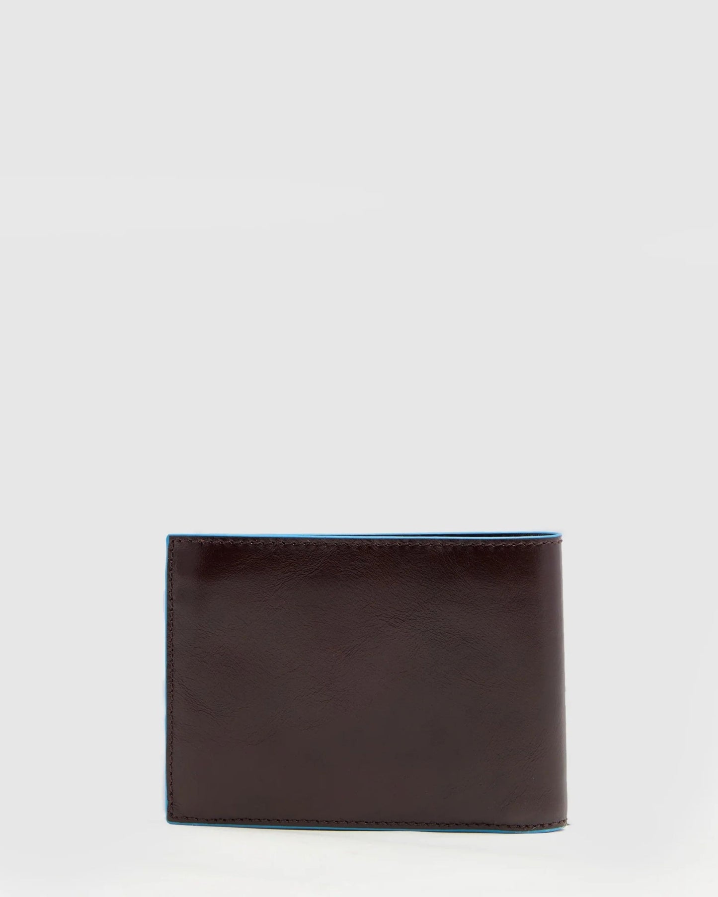 BLUE SQUARE MEN¿S LEATHER WALLET WITH FLIP UP ID WINDOW COIN POCKET CREDIT CARD SLOTS AND RFID PROTECTION MAHOGANY