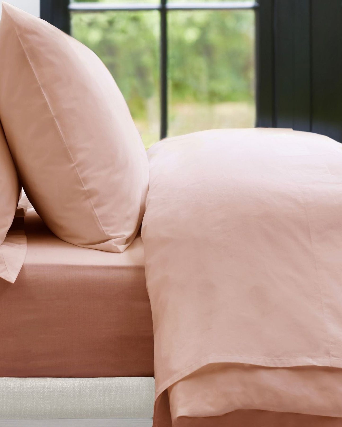 غطاء لحاف "جاسبر كونران" العضوي "300 خيط" باللون الوردي الباهت