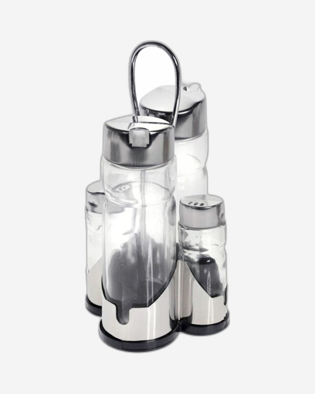 طقم توابل زجاجي شفاف من كوزين آرت بنكهة الليمون والصودا، 5 قطع