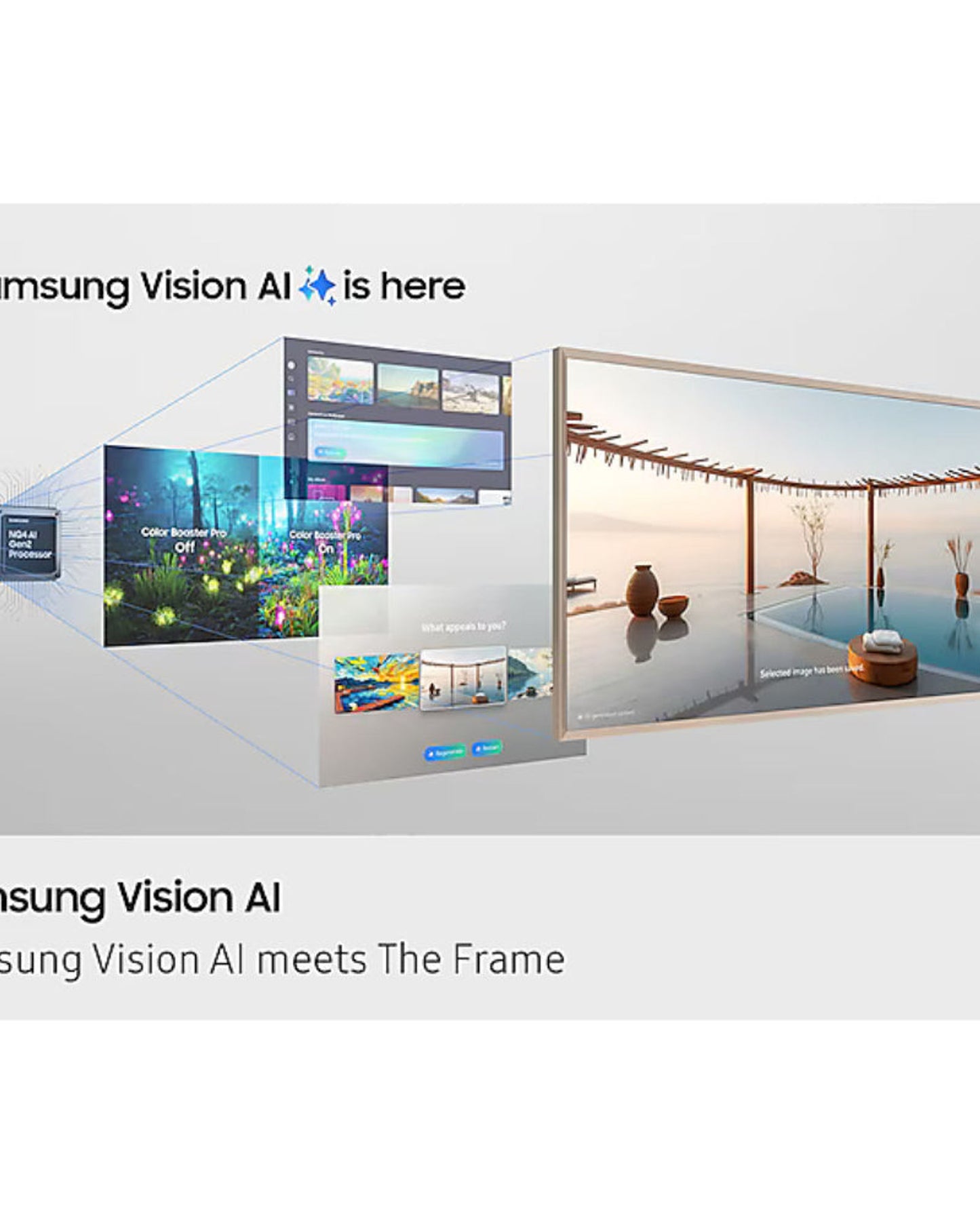 تلفزيون سامسونج الذكي QLED بإطار 4K مقاس 55 بوصة - QA55LS03FAUXZN | سلسلة لايف ستايل، وضع فني، إطار قابل للتخصيص