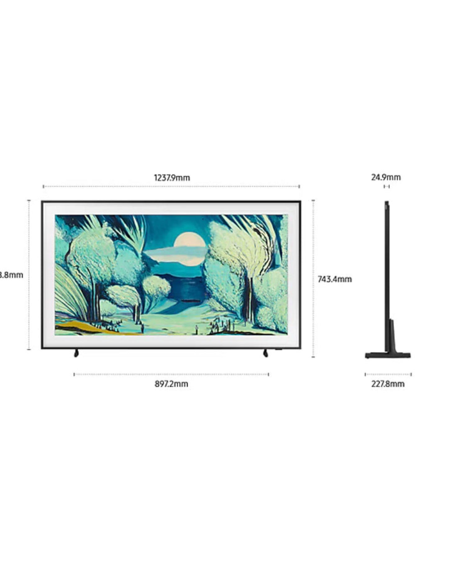 تلفزيون سامسونج الذكي QLED بإطار 4K مقاس 55 بوصة - QA55LS03FAUXZN | سلسلة لايف ستايل، وضع فني، إطار قابل للتخصيص