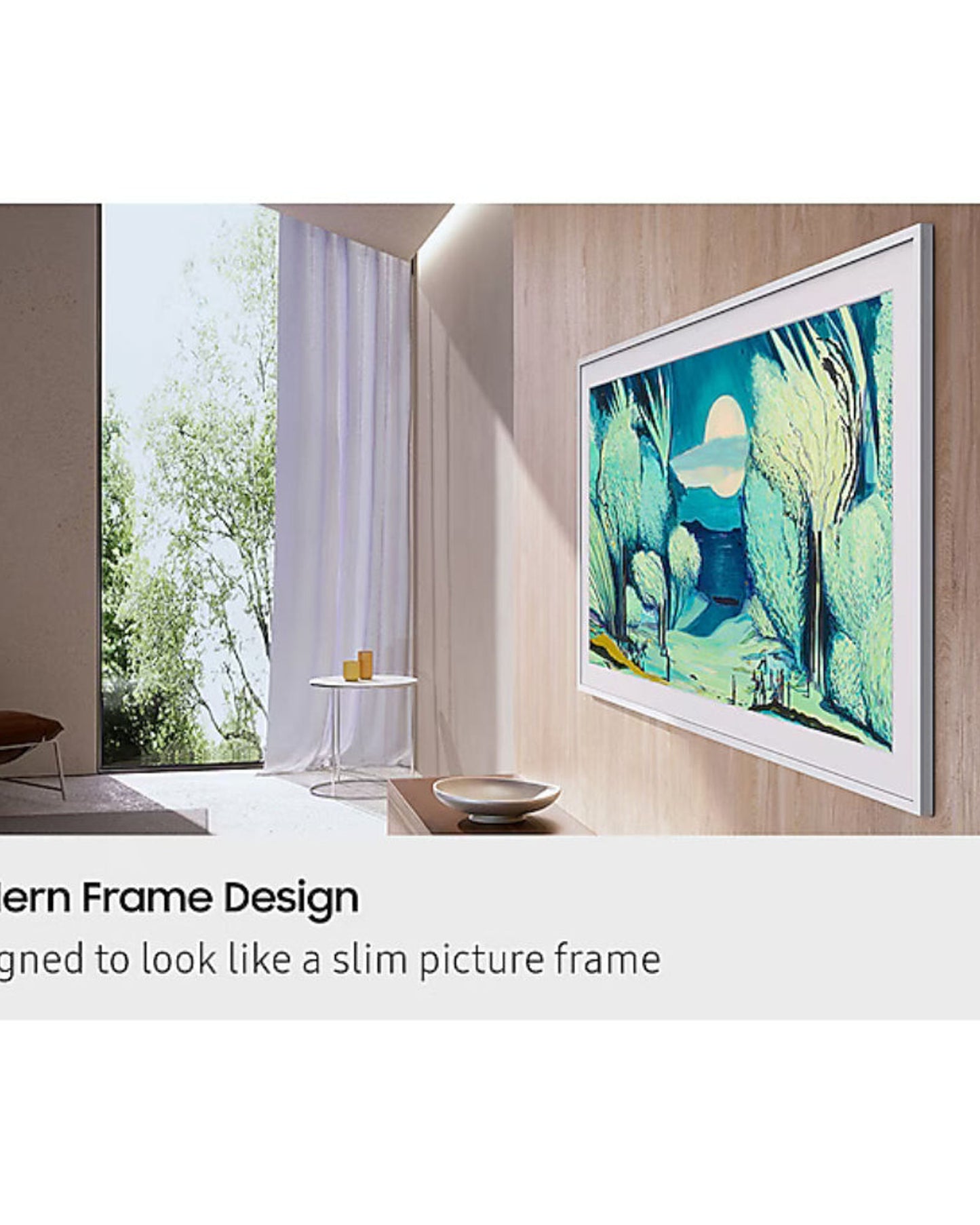 تلفزيون سامسونج الذكي QLED بإطار 4K مقاس 55 بوصة - QA55LS03FAUXZN | سلسلة لايف ستايل، وضع فني، إطار قابل للتخصيص