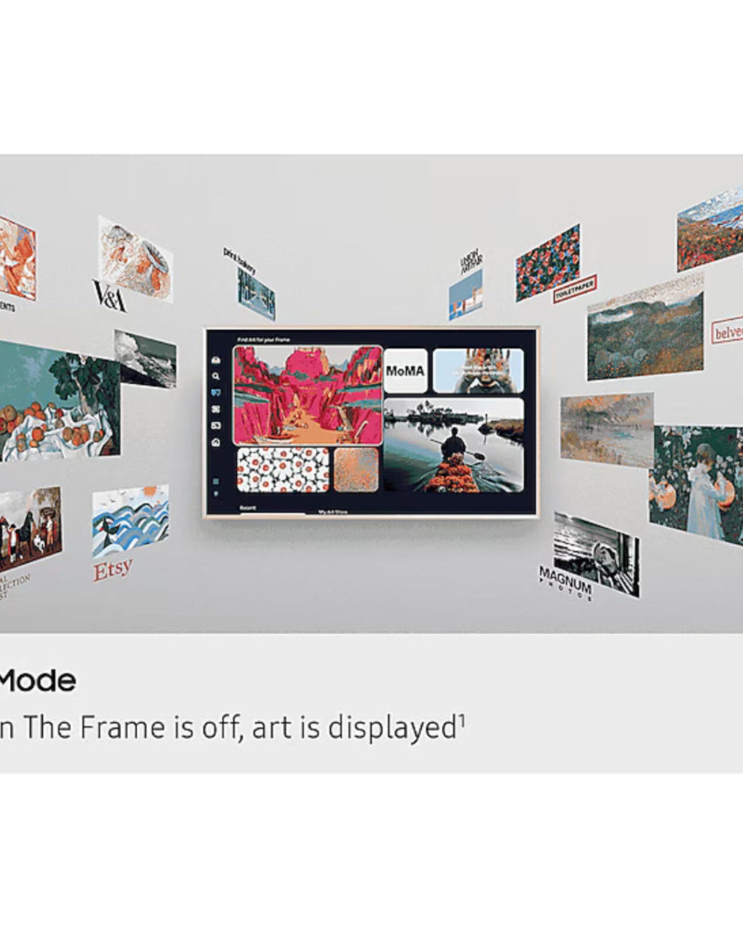 تلفزيون سامسونج الذكي QLED بإطار 4K مقاس 55 بوصة - QA55LS03FAUXZN | سلسلة لايف ستايل، وضع فني، إطار قابل للتخصيص