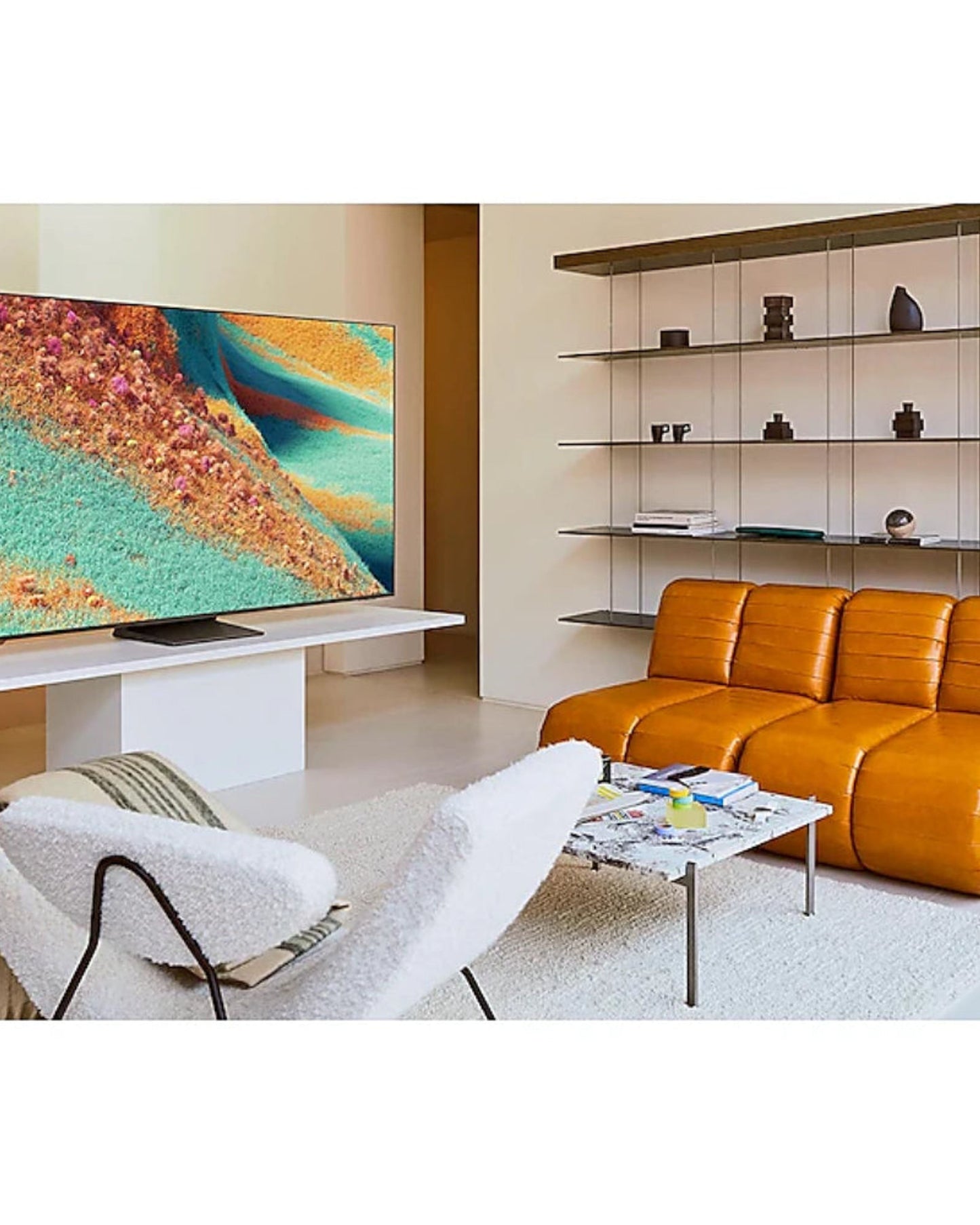 تلفزيون سامسونج الذكي QLED بدقة 4K مقاس 65 بوصة - QA65QN85FAUXZN | Quantum HDR 24x، Dolby Atmos، Smart Hub