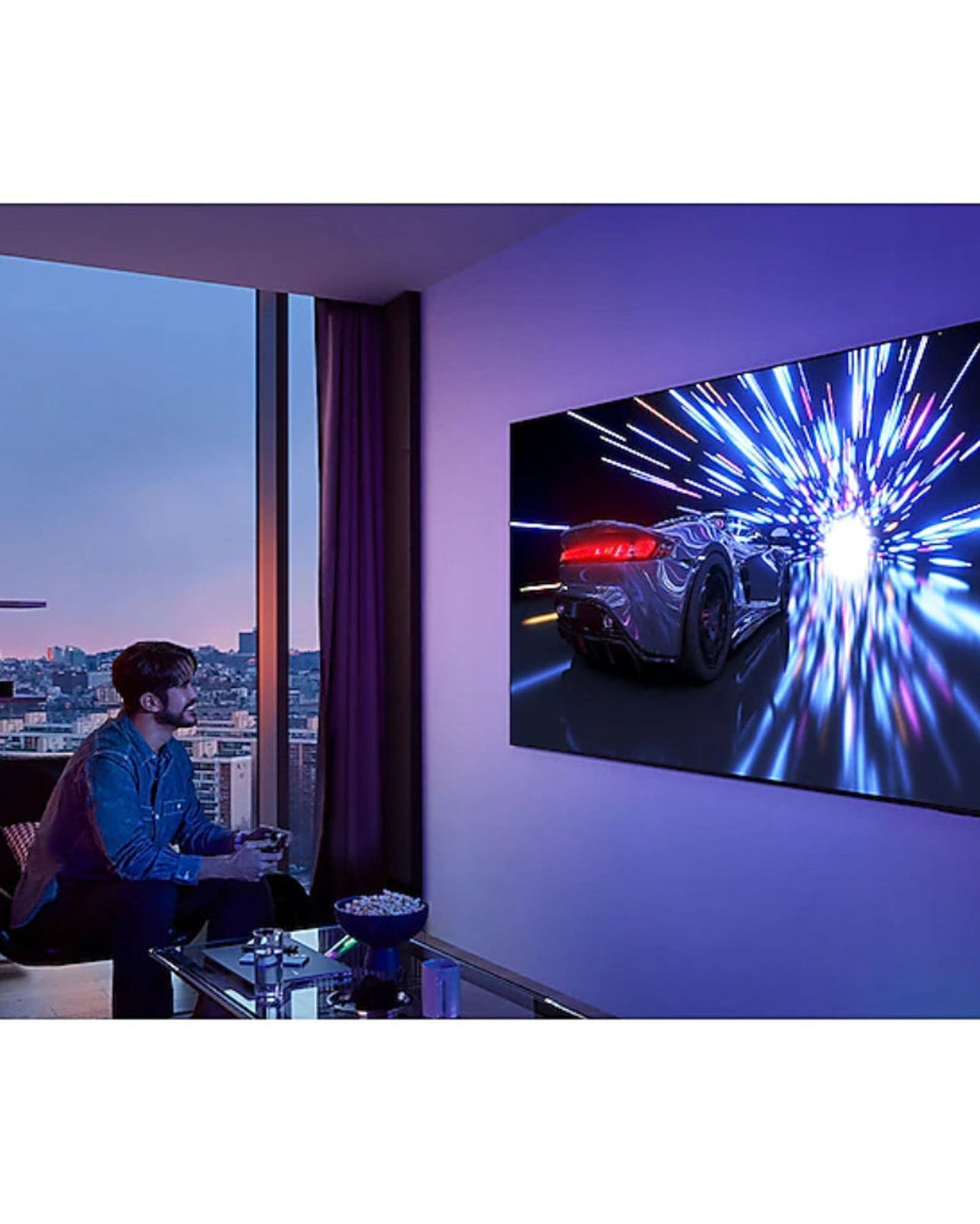 تلفزيون سامسونج الذكي OLED بدقة 4K مقاس 83 بوصة - QA83S95FAEXZN | Quantum HDR OLED+، Dolby Atmos، تصميم معدني رفيع