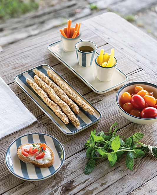 Zafferano Lido Righe Small Plate Assorted Color