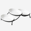Shallow Oval Serving Bowls with Stand