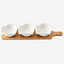 Shallow Luxury Bowl Set with Bamboo Stand