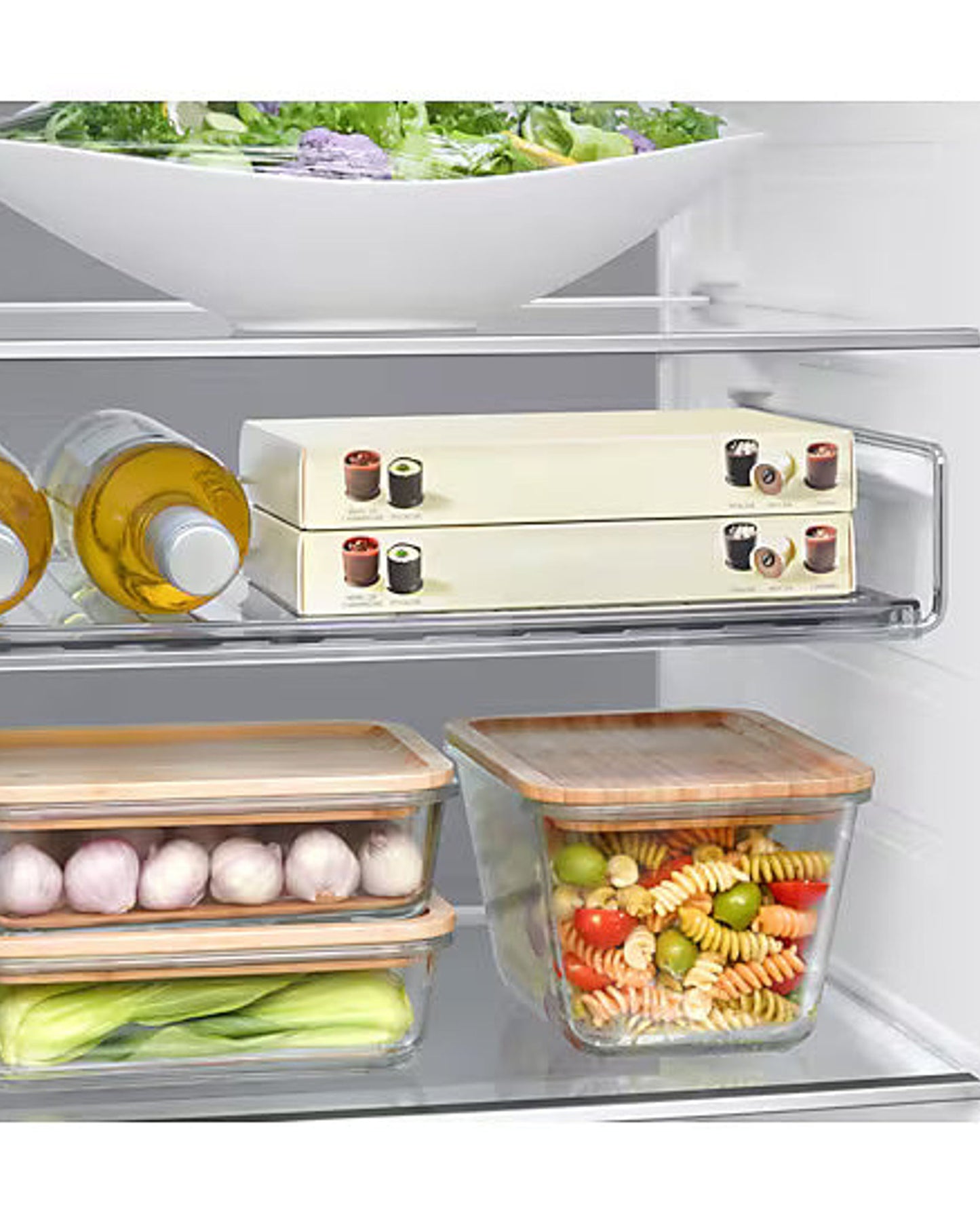 ثلاجة سامسونج المصممة حسب الطلب AI سعة 591 لترًا جنبًا إلى جنب مع شاشة Family Hub وتقنية SpaceMax - RS90F66B1FAE (بدون جهاز تنقية مياه ميلانو)