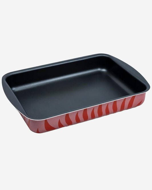 Wilson Aluminium Non?Stick Rectangular Baking Tray 35 × 25 cm Red Flame Design