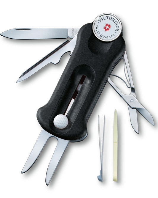 سكين الجيش السويسري من فيكتورينوكس، أداة غولف 91 مم، أسود، مع 10 وظائف - 0.7052.3