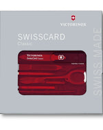 سكين الجيش السويسري من فيكتورينوكس سويس كارد كلاسيك 82 مم أحمر مع 9 وظائف - 0.7100.T