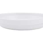 مقلاة سيراميك بيضاء ضحلة بمقبض سيليكون، باللونين الأبيض والأصفر - أواني طهي غير لاصقة لسهولة الطهي