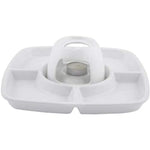 طقم فوندو بورسلين مسطح، أبيض - أدوات تقديم أنيقة للجبن والشوكولاتة وغيرها