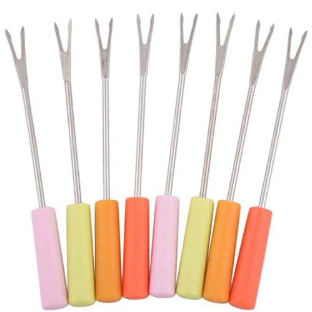 طقم فوندو بورسلين مسطح، أبيض - أدوات تقديم أنيقة للجبن والشوكولاتة وغيرها