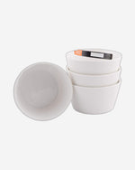 طقم تقديم من البورسلين الضحل، مكون من 5 قطع، باللونين الأبيض والأحمر - أدوات مائدة أنيقة مع 4 أكواب وصينية حمراء