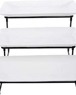 Shallow Porcelain 5-Piece Serving Set, White and Red – Elegant Tableware with 4 Cups and Red Tray