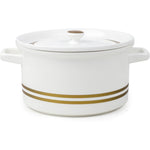 طقم حساء نيو فيردي من البورسلين الضحل، مكون من 16 قطعة مع حامل - طقم طعام أنيق