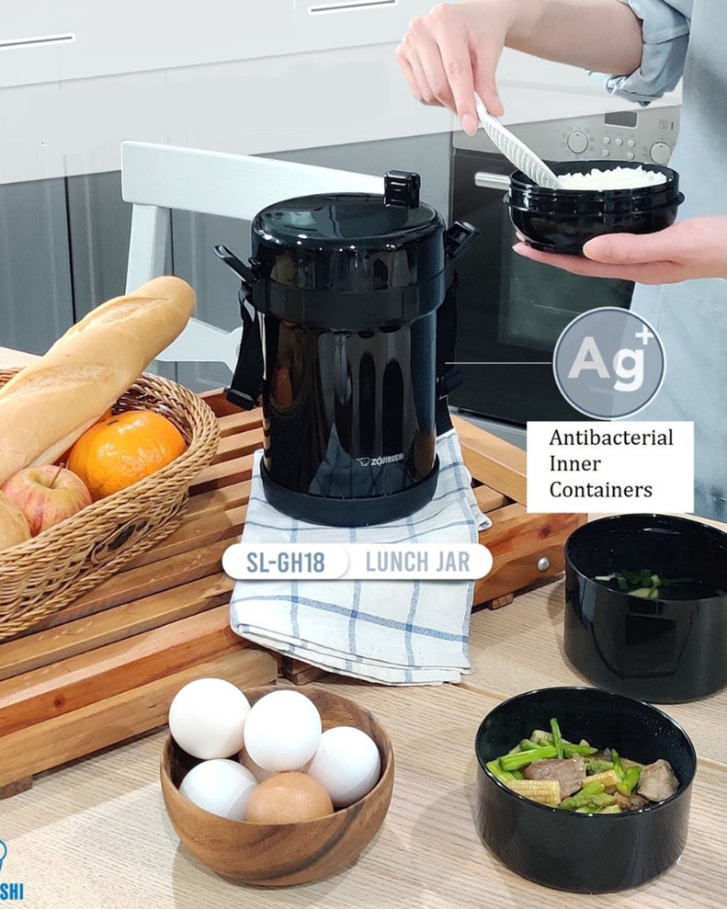 علبة غداء زوجيروشي سوداء سعة 1.27 لتر