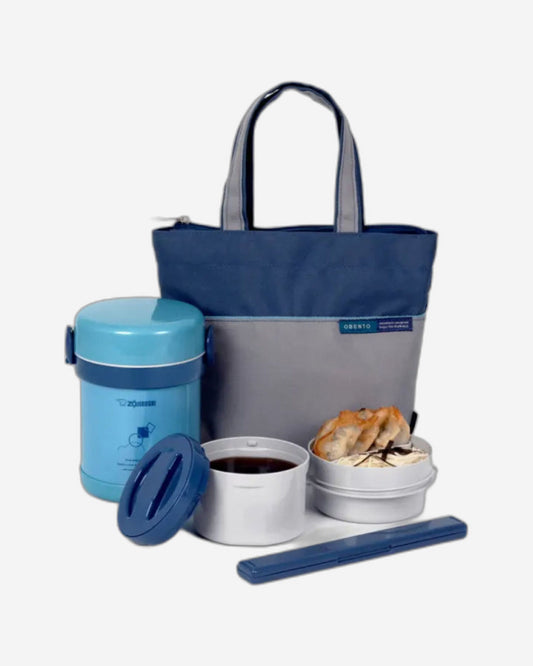 علبة غداء زوجيروشي سعة 0.63 لتر باللون الأزرق المائي، معزولة بتفريغ الهواء