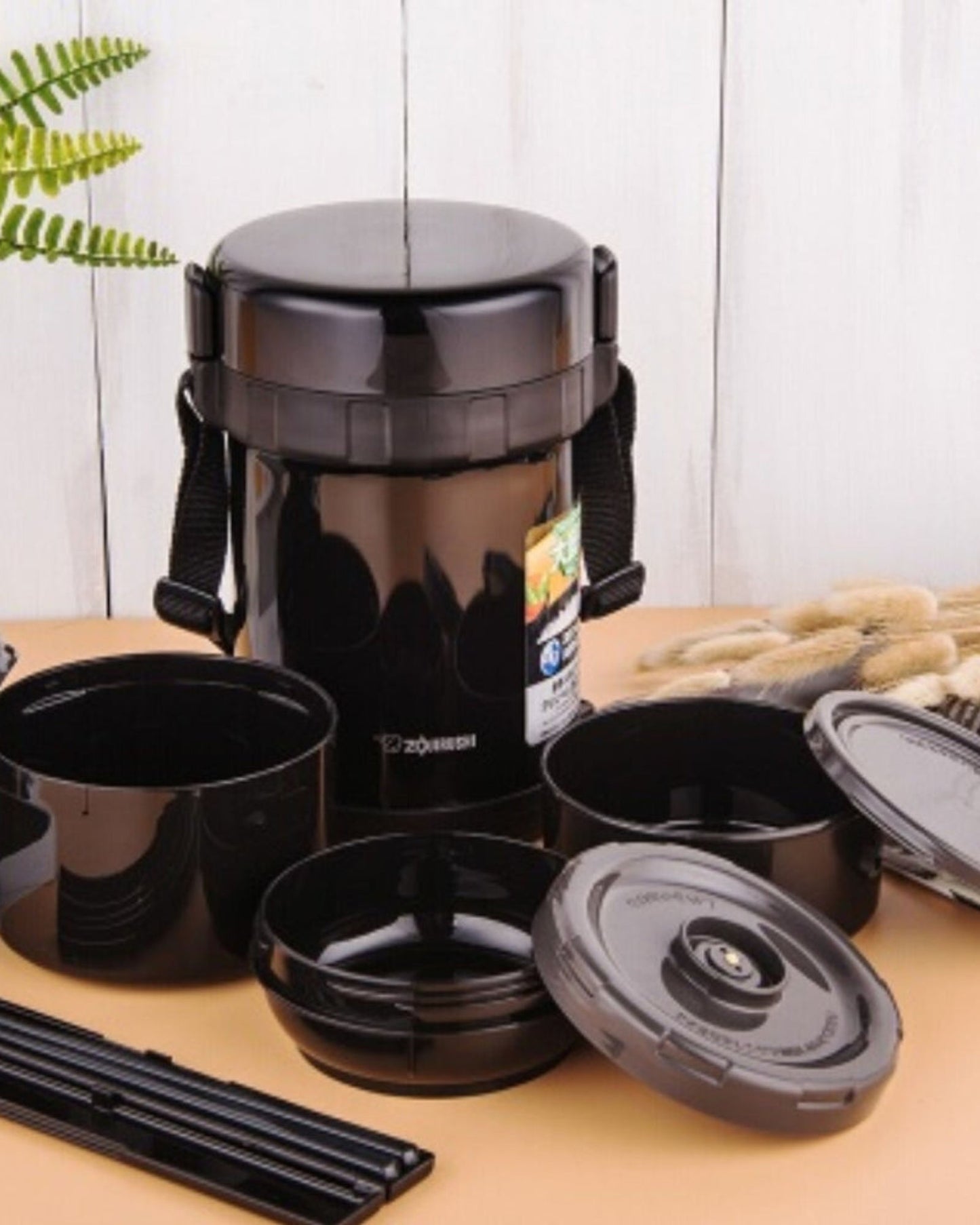 علبة غداء زوجيروشي سوداء سعة 1.47 لتر