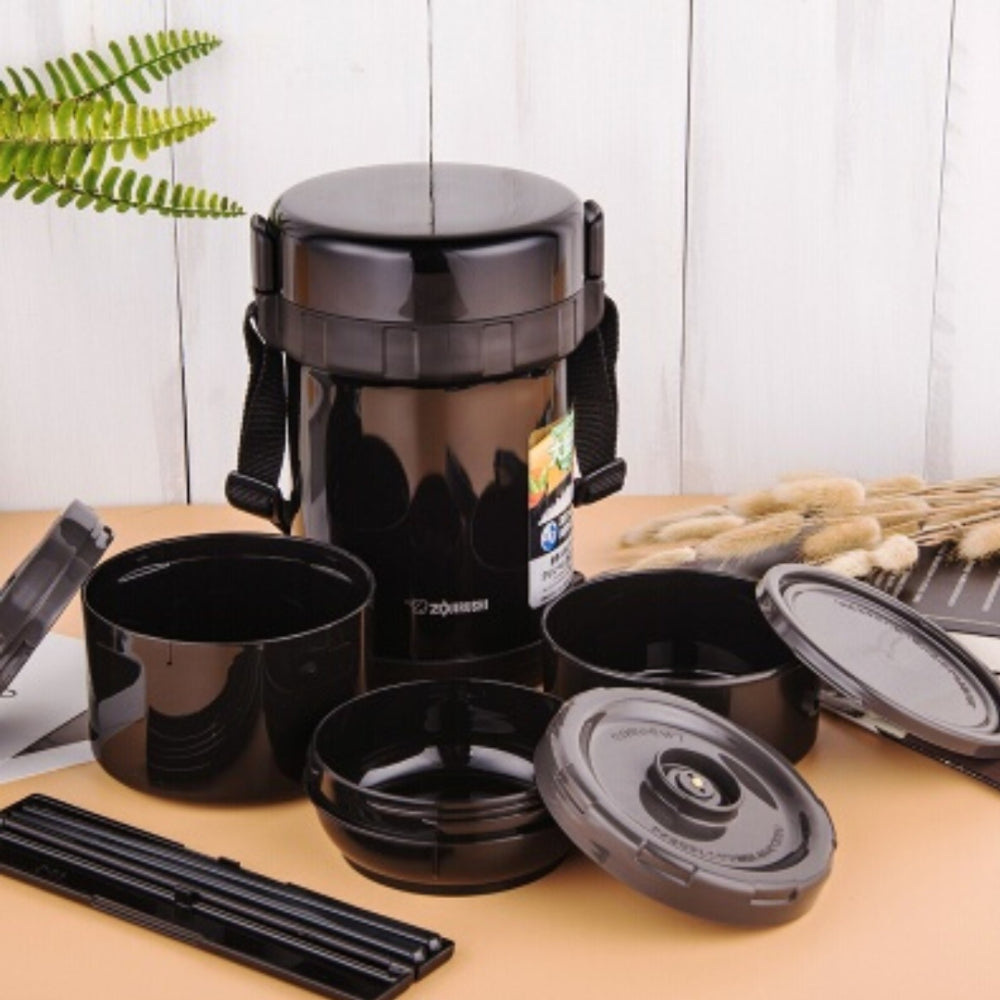 وعاء غداء زوجيروشي 1.47 لتر، أسود.