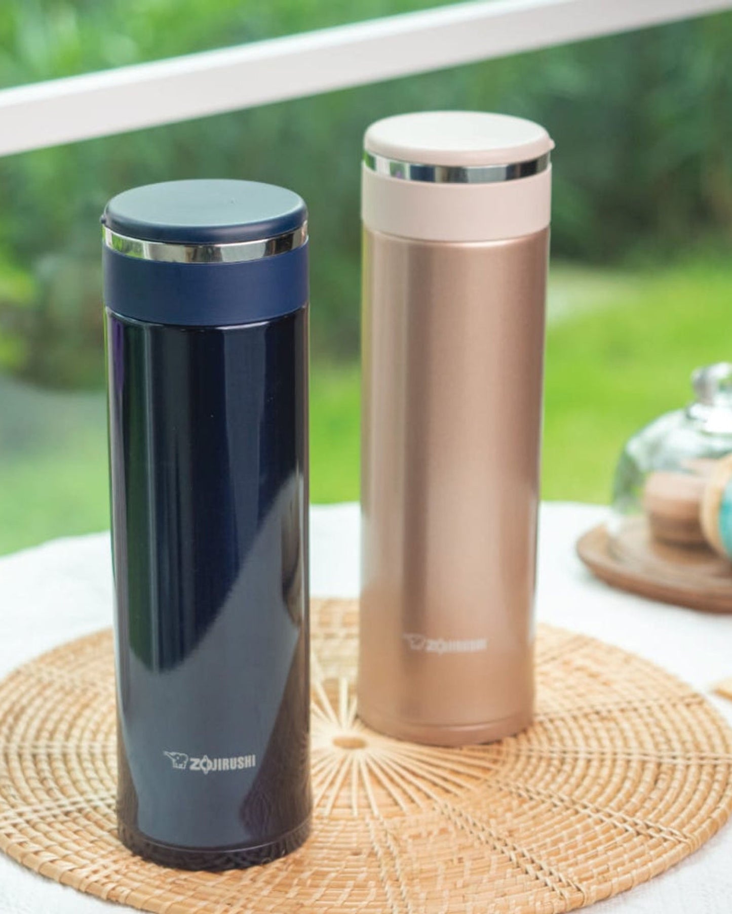 زجاجة زوجيروشي مفرغة من الهواء سعة 0.46 لتر بلون الشمبانيا الوردي