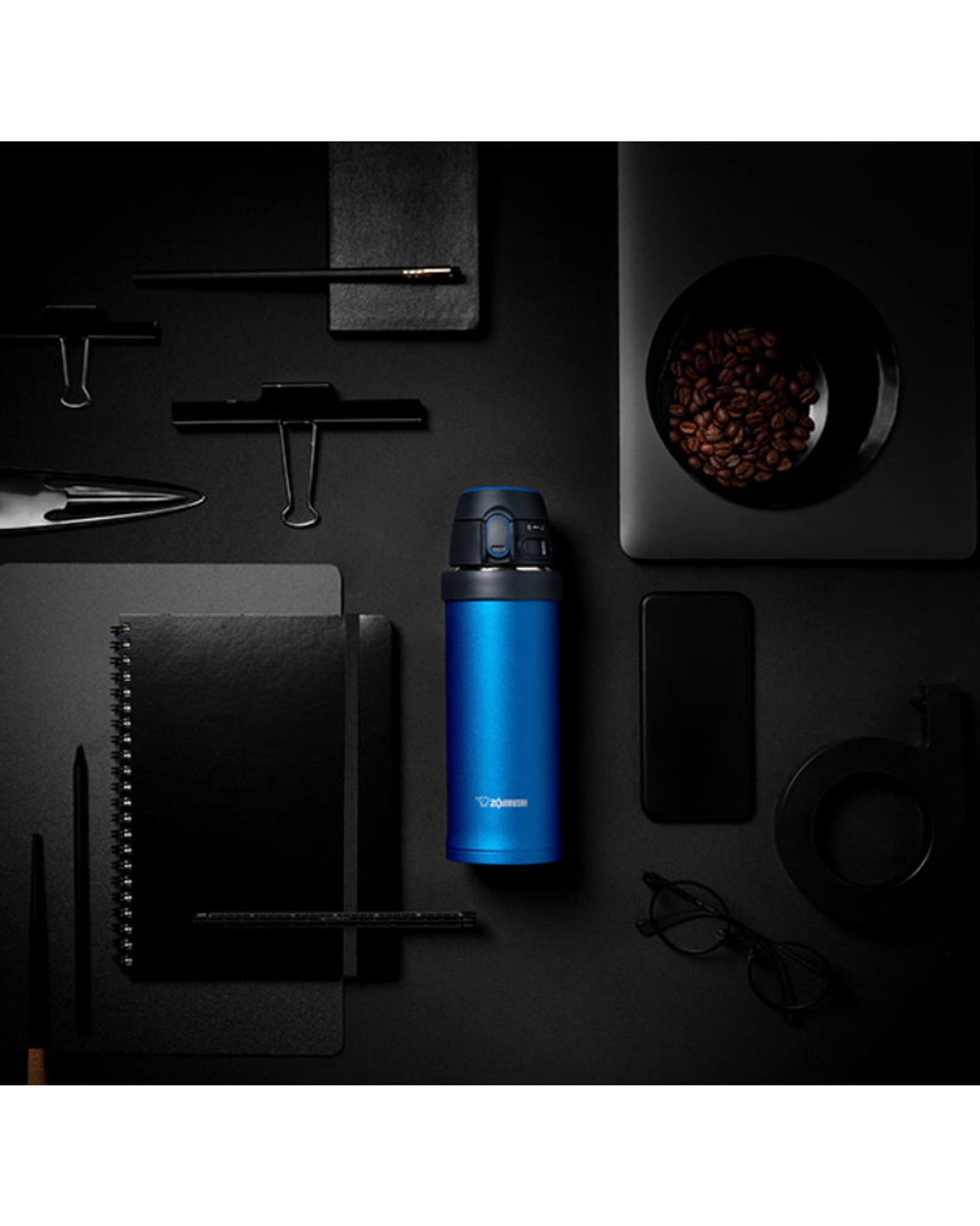 زجاجة تفريغ زوجيروشي 0.48 لتر أزرق كوبالت