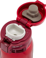 كوب زوجيروشي المعزول بالفراغ من الفولاذ المقاوم للصدأ، سعة ١٢ أونصة، أحمر قرمزي