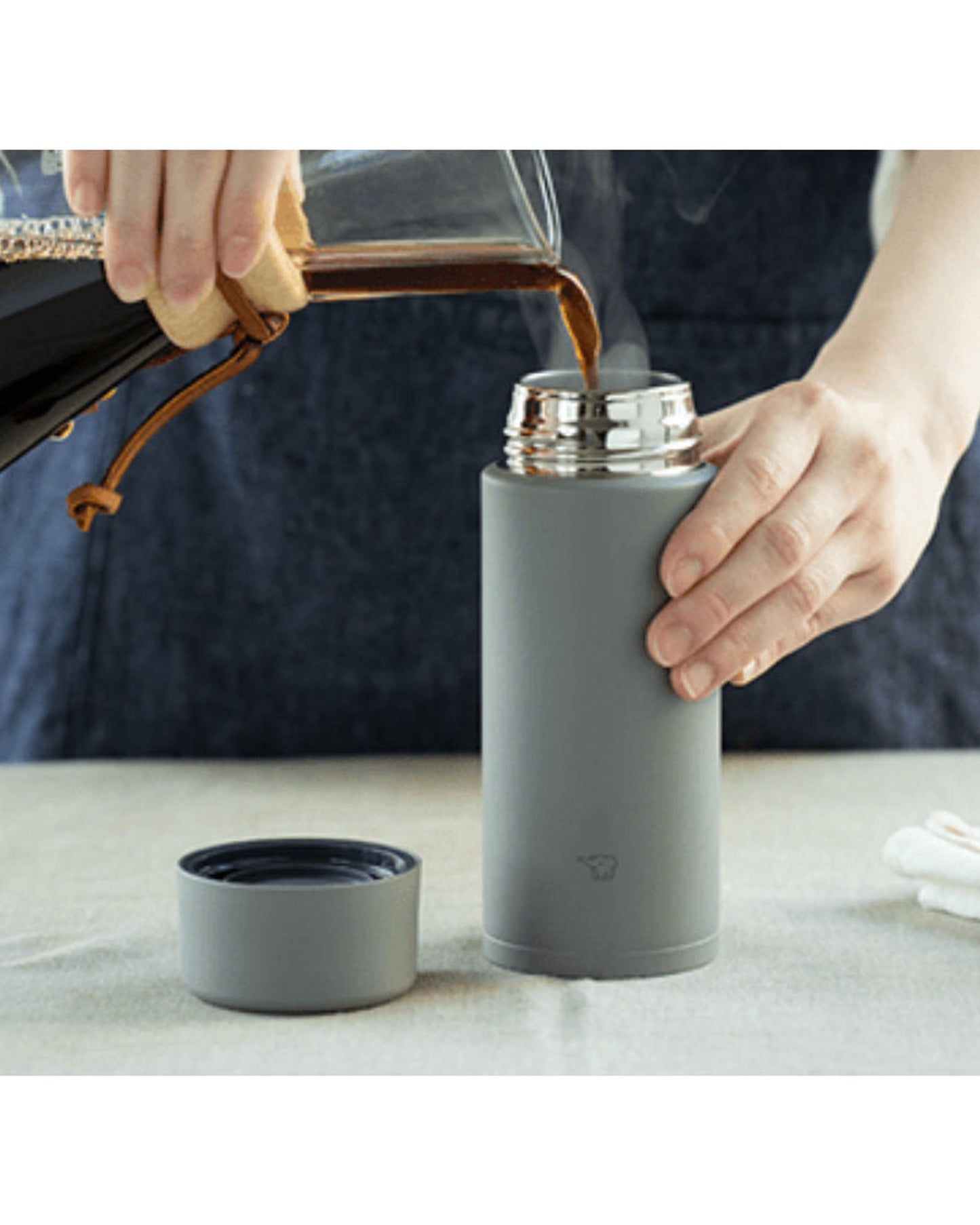 زجاجة تفريغ زوجيروشي 0.36 لتر، رمادي متوسط