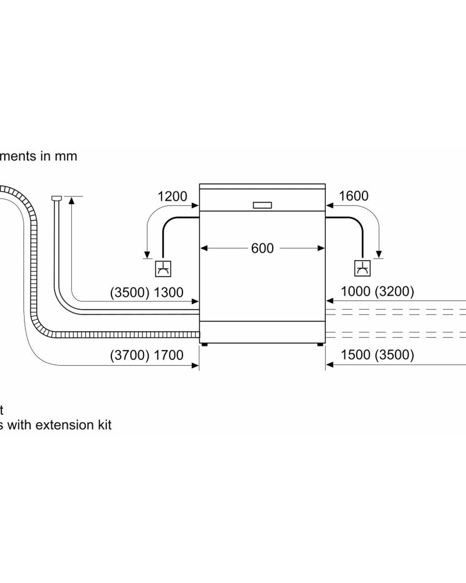 غسالة أطباق بوش من السلسلة 4 القائمة بذاتها مع محرك EcoSilence