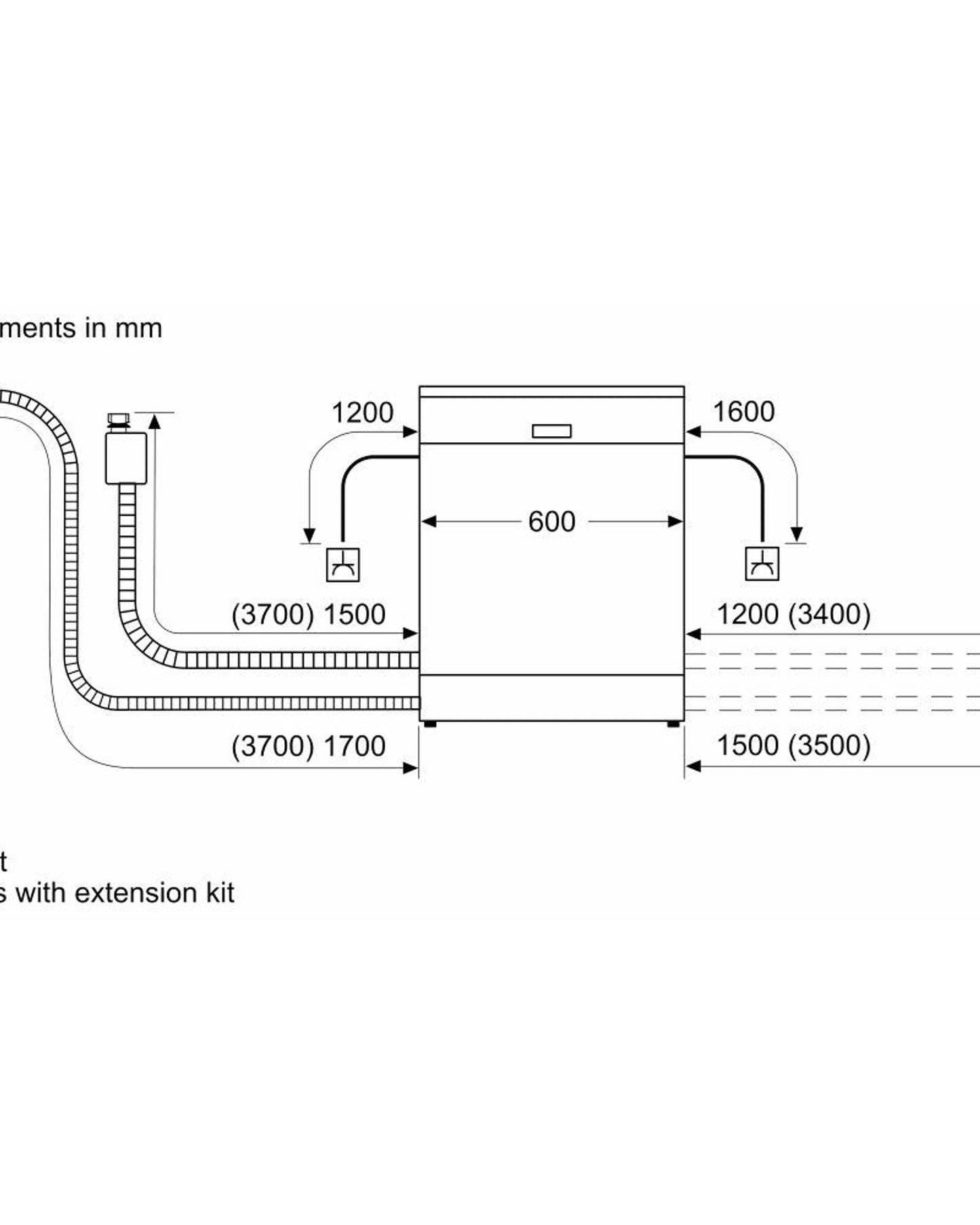 غسالة أطباق بوش السلسلة 8 المدمجة بالكامل 60 سم