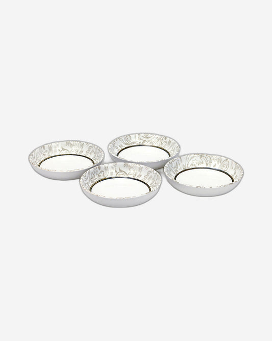 وعاء تقديم دائري من السيراميك إيديسا إيلانا، مقاس 13 سم، أبيض (مجموعة من 4 قطع)