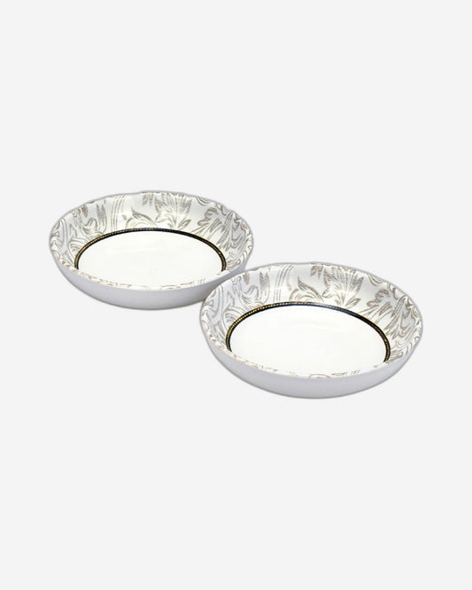 وعاء تقديم دائري من السيراميك إيديسا إيلانا، مقاس 13 سم، أبيض (مجموعة من 4 قطع)