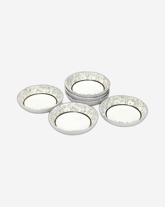 وعاء تقديم دائري من السيراميك إيديسا إيلانا، مقاس 13 سم، أبيض (مجموعة من 6 قطع)